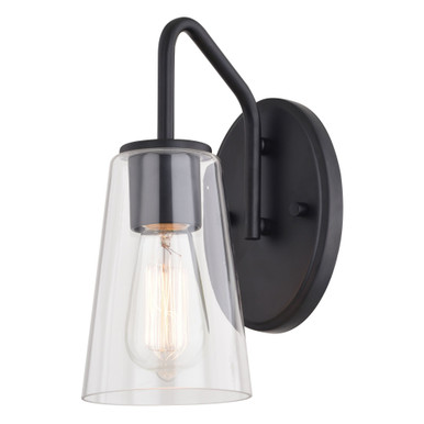 Beverly 1 Light Bath Vanity 10.75 Inch Tall and 4.75 Inch Wide by Vaxcel - W0441