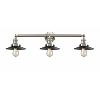 Railroad 3 Light Bath Vanity 32 Inch Wide by 10 Inch High by Innovations - 205-SN-M6