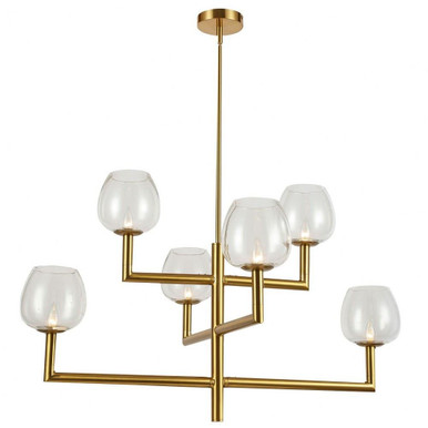 Nora 6 Light Oversized 2 Tier Chandelier by Dainolite - NOR-326C