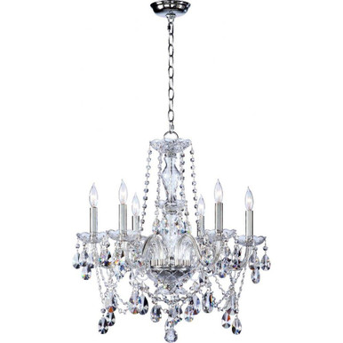 Fern Villas 6 Light Medium Chandelier by Bailey Street Home
