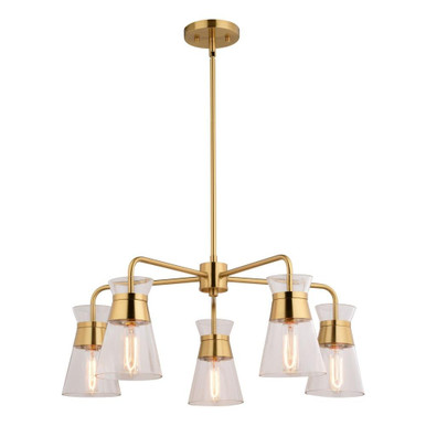 Harper 5 Light Chandelier 20 Inch Tall and 27 Inch Wide by Vaxcel - H0294