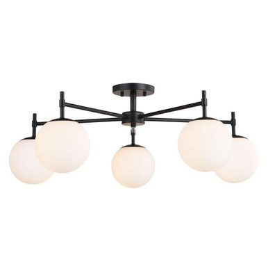 Armitage 5 Light Semi Flush Mount 11.25 Inch Tall X 32 Inch Wide by Vaxcel - C0297