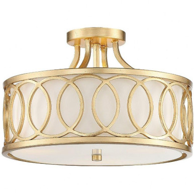 Graham 3 Light 15 Inch Wide Flush Mount by Crystorama - 285