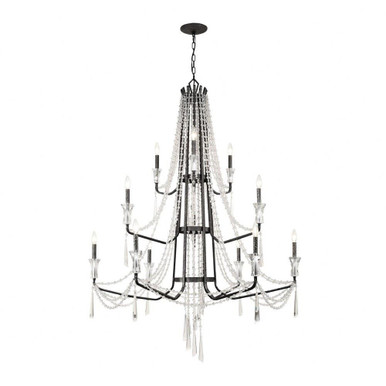 Barcelona 12 Light Oversized 3 Tier Chandelier by Varaluz - 270C12