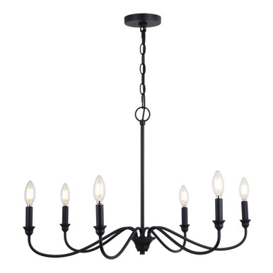 Annabelle 6 Light Chandelier 18.75 Inch Tall and 30 Inch Wide by Vaxcel - H0298