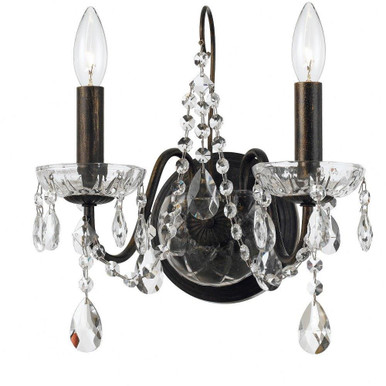 Butler 2 Light Candle Style Wall Sconce by Crystorama - 3022