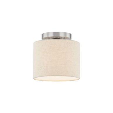 Textile 1 Light 8 Inch Wide Semi Flush Mount by Justice Design - FAB-9769