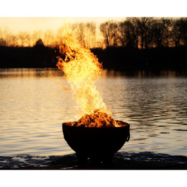 Nepal Gas Fire Pit 24 Inch Tall x 41 Inch Wide by Fire Pit Art - Nepal
