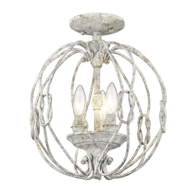 Copse Links 3 Light 12.63 Inch Wide Semi Flush Mount by Bailey Street Home - 170-BEL-4442545