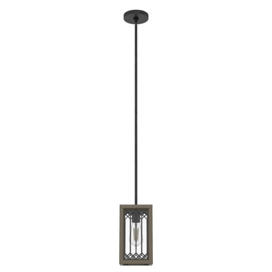 Chevron 1 Light Small Pendant 10.75 Inch Tall by Hunter Fans - CH1_199_MP