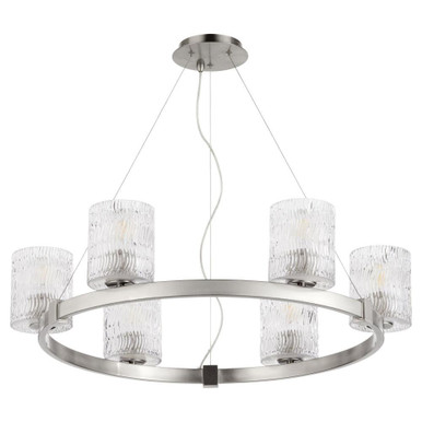 Stadium 6 Light Large Chandelier by Quorum - 6184-6-65