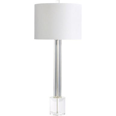  1 Light Tall Table Lamp with Cylindrical Crystal Base by BSH - 182-BEL-1765394