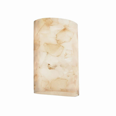 Alabaster Rocks ADA Cylinder Wall Sconce 12.5 Inch Tall by Justice Design - ALR-8858