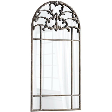 60.25 Inch Rustic Arched Windowpane Wall Mirror by Bailey Street Home - 182-BEL-1907914
