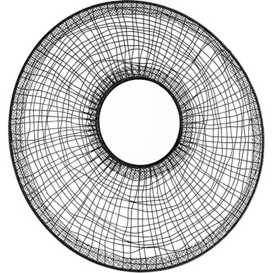 16.25 Inch Modern Round Crosshatched Wall Mirror by Bailey Street Home - 182-BEL-3390509