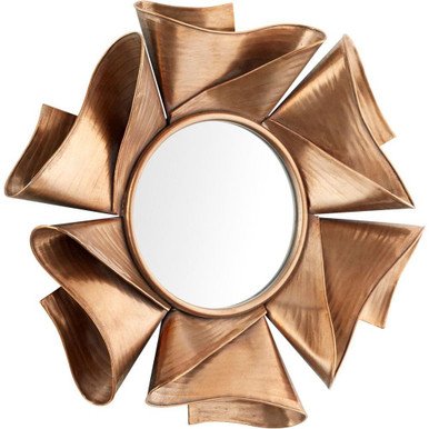 18.75 Inch Rustic Round Wall Decor Mirror by Bailey Street Home