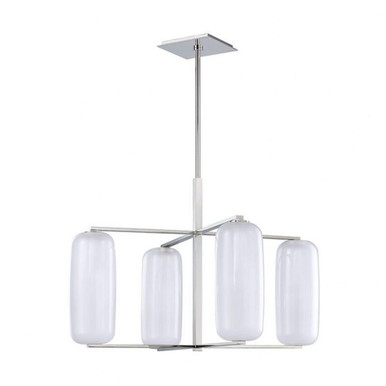 Pebble 4 Light Chandelier 22 x 33.5 Inch Wide by Hudson Valley - 3474-PN