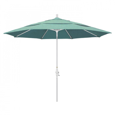 11 Foot Double Vent Crank Lift Round Market Umbrella by CA Umbrella - GSCU118-O