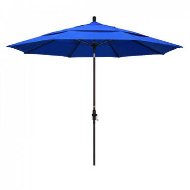 11 Foot Fiberglass Crank Lift Round Market Umbrella by CA Umbrella - GSCUF118