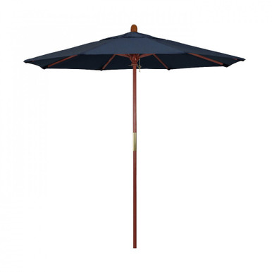 7.5 Foot Hardwood Manual Lift Round Market Umbrella by CA Umbrella - MARE758