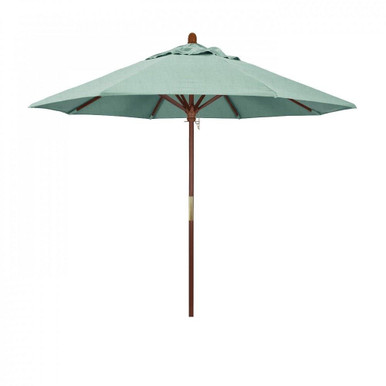 9 Foot Hardwood Manual Lift Round Market Umbrella by CA Umbrella - MARE908