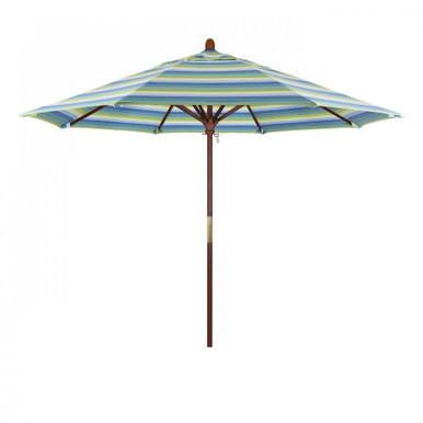 9 Foot Hardwood Manual Lift Round Market Umbrella by CA Umbrella - MARE908