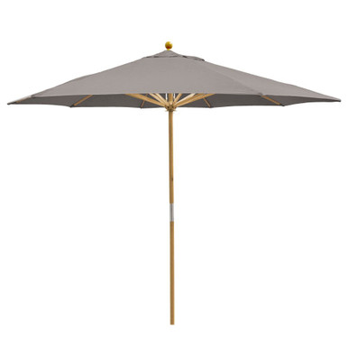 11 Foot Wood Pulley Lift Octagon Market Umbrella by Galtech - 183