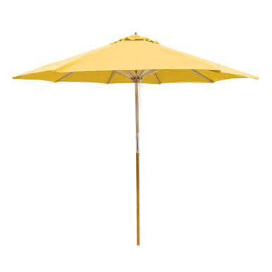 9 Foot Teak Wood Pulley Lift Octagon Market Umbrella by Galtech - 532