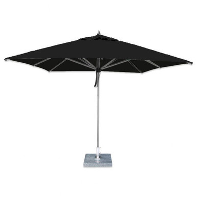 7 Foot Aluminum Pulley Lift Square Market Umbrella by Bambrella - 2-6mSQ-H