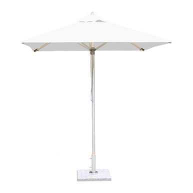 6.5 Foot Aluminum Pulley Lift Square Market Umbrella by Bambrella - 2-0m SQ-SA