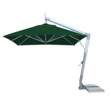 10 x 13 Foot Aluminum Crank Lift Rectangle Cantilever Umbrella by Bambrella - 3-0x4-0mREC-SW-H