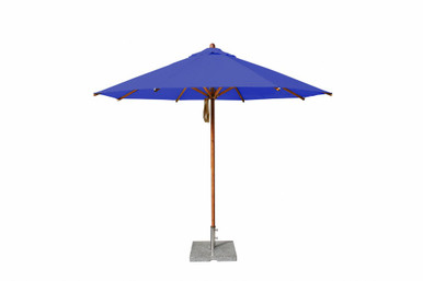 11.5 Foot Bamboo Pulley Lift Round Market Umbrella by Bambrella - 3-5m R-L
