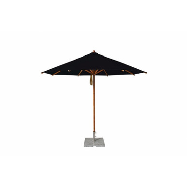Levante 10 Foot Bamboo Pulley Lift Round Market Umbrella by Bambrella - 3mR-L