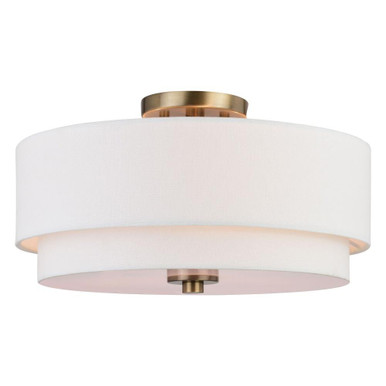 Burnaby 3 Light 16 Inch Wide Semi Flush Mount by Vaxcel - C0280