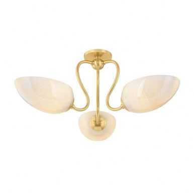 Reva 3 Light Semi Flush Mount 11.75 Inch Tall and 27.5 Inch Wide by Mitzi - H1064603-AGB