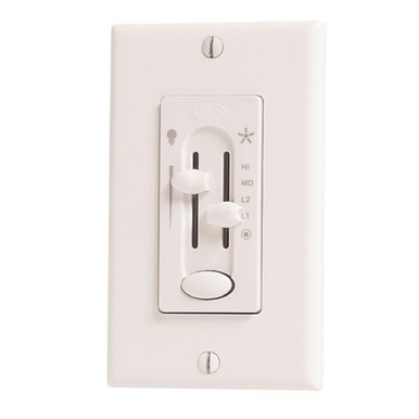 Accessory 1.6 Amps 300W Fan Light Dual Slide Wall Control by Hunter Fans - 27183