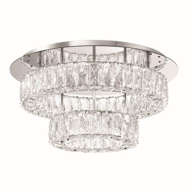 Kinsley 40.5W 1 LED Flush Mount 10 Inch Tall and 20 Inch Wide by Crystorama - ED3552001CH