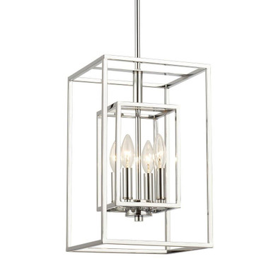 Kai 4 Light Pendant 16 Inch Tall and 10 Inch Wide by Crystorama - ED884114CH