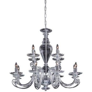 12 Light Large Glass Chandelier by Minka Metropolitan - N9169