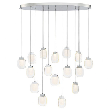 Paget 16 Light Mini Oval Chandelier by Eurofase - 37194