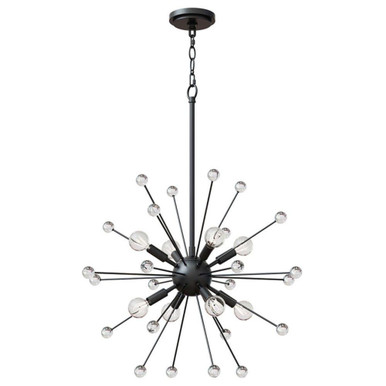 Bossier 8 Light Round Sputnik Chandelier 82.5 Inch Tall by LUMLight - 3098-BK