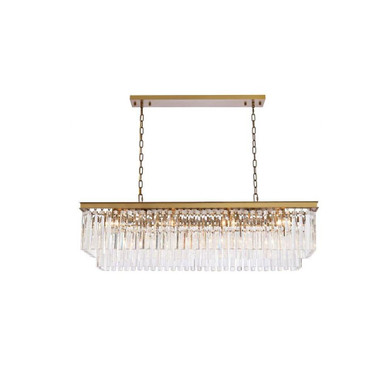 Sydney 12 Light Crystal Chandelier by Elegant - 1202D50SG/RC