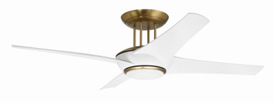 Cam 4 Blade Flush Ceiling Fan with Light Kit 54 Inches Wide by Craftmade - CAM54
