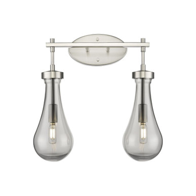 Owego 2 Light Glass Bath Vanity 16.88 Inch X 16.63 Inch Wide by Innovations - 451-2W-G451-5