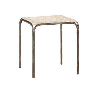 Crema Side Table 20.5 Inch Tall and 18 Inch Wide by Currey Company - 4000-0221