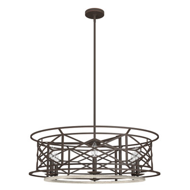 Langwood 6 Light Large Chandelier by Hunter - 19329