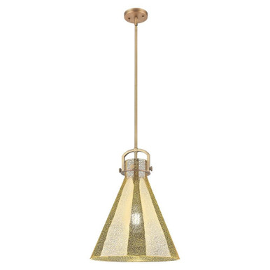 Newton Cone 1 Light Stem Hung Pendant 17.25 Inch Tall by Innovations - 410-1SL-G411-16