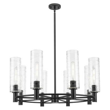 Crown Point 8 Light Stem Chandelier 15.25 Inch Tall by Innovations - 434-8CR-G434-12