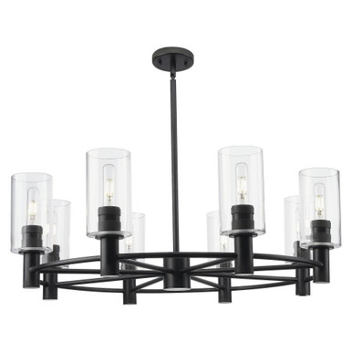 Crown Point 8 Light Stem Hung Chandelier 10.38 Inch Tall by Innovations - 434-8CR-G434-7