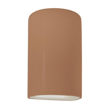 Ambiance 1 Light Small Cylinder Closed Top Wall Sconce by Justice Design - CER-0940